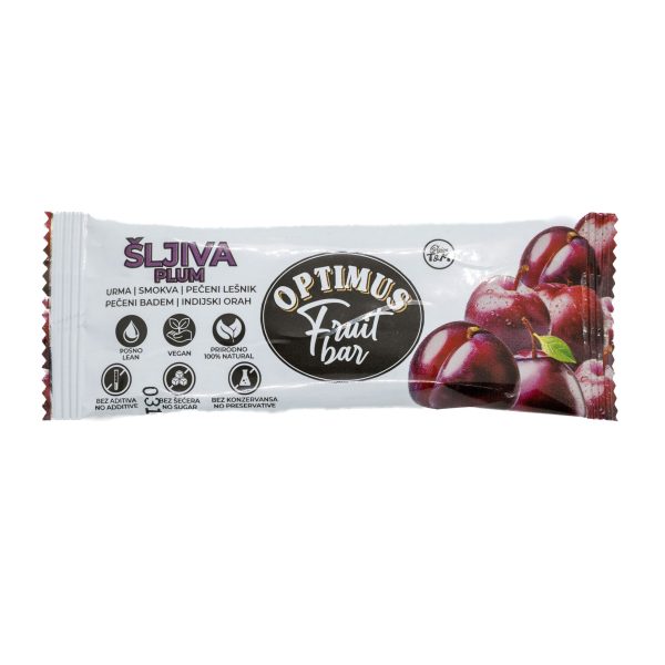 Voćni bar Šljiva 40g Optimus